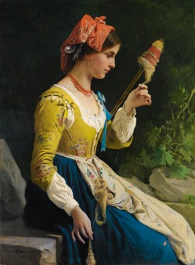 eleuterio-pagliano-italian-1826-1903-la-filatrice - JANAS